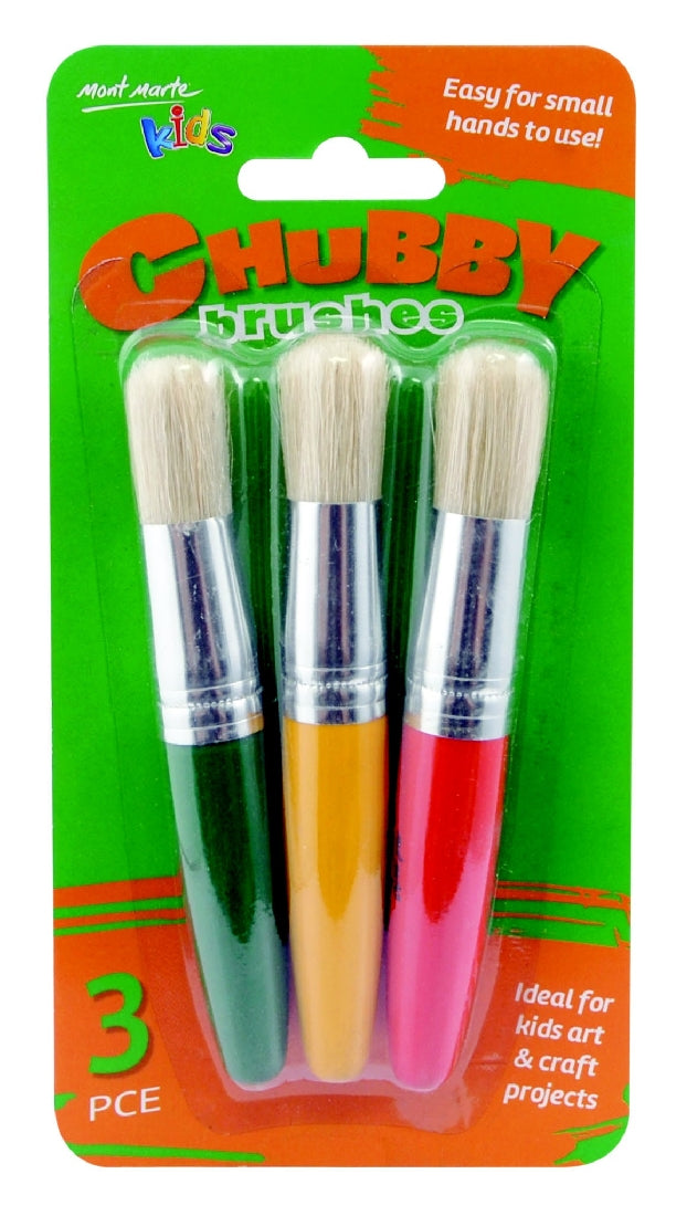 M.M. Kids Colour Jumbo Brushes 3pce