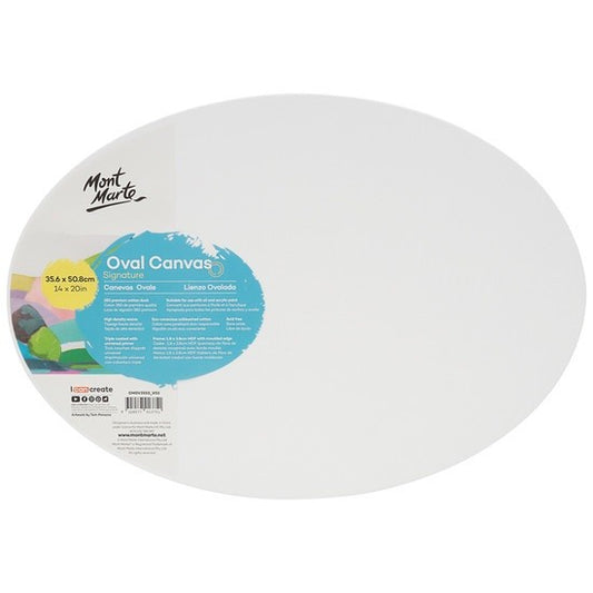M.M. Canvas Oval D.t. 35.6x50.8cm