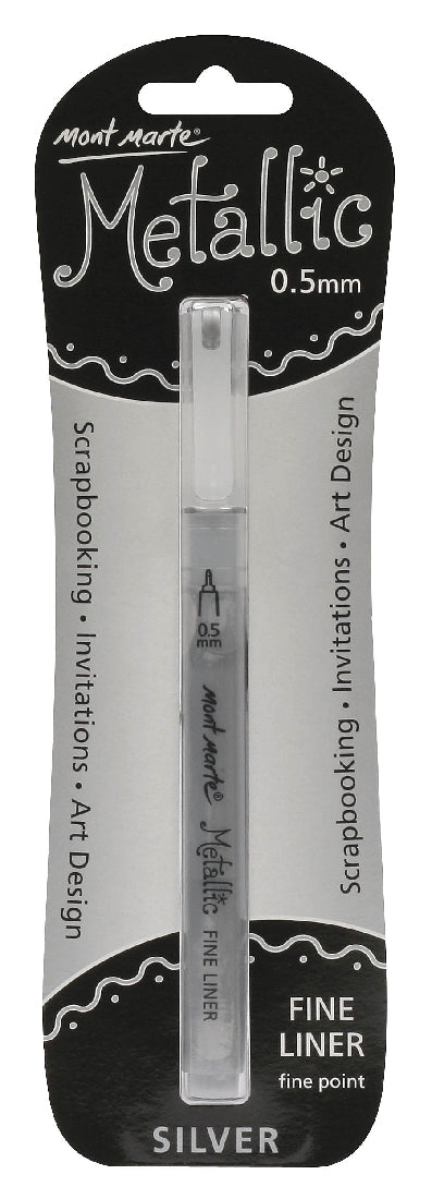 M.M. Metallic Marker Fine Liner - Silver