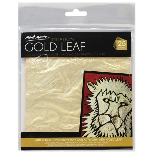 M.M. Imitation Gold Leaf 14x14cm 25 sheets
