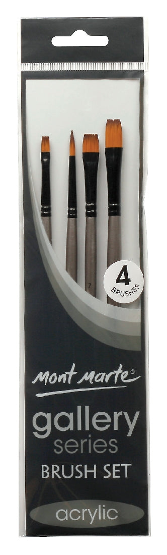 M.M. Gallery Series Brush Set Acrylic 4pce