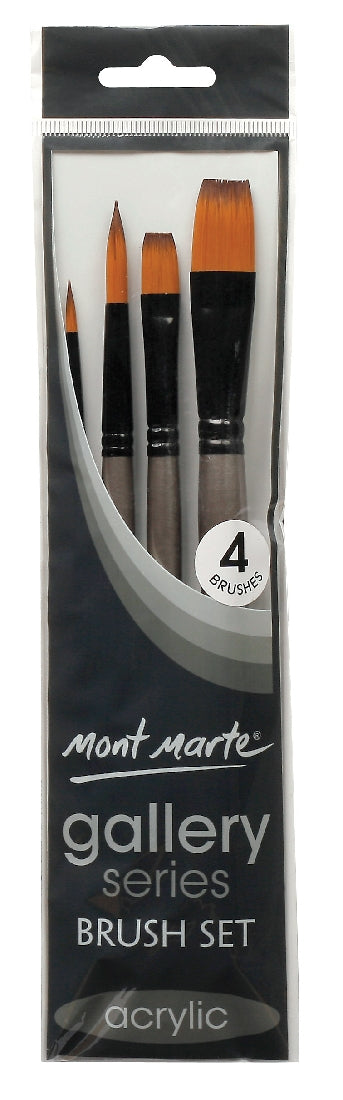 M.M. Gallery Series Brush Set Acrylic 4pce