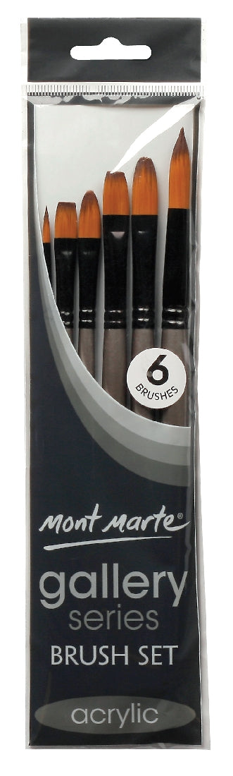 M.M. Gallery Series Brush Set Acrylic 6pce 2