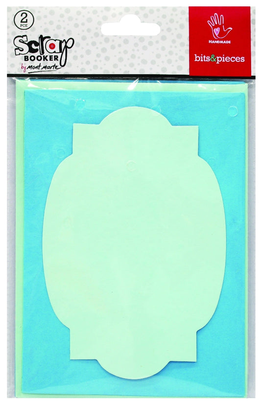 M.M. Bits & Pieces - Die Cut Cards & Envelopes Blue 2pce
