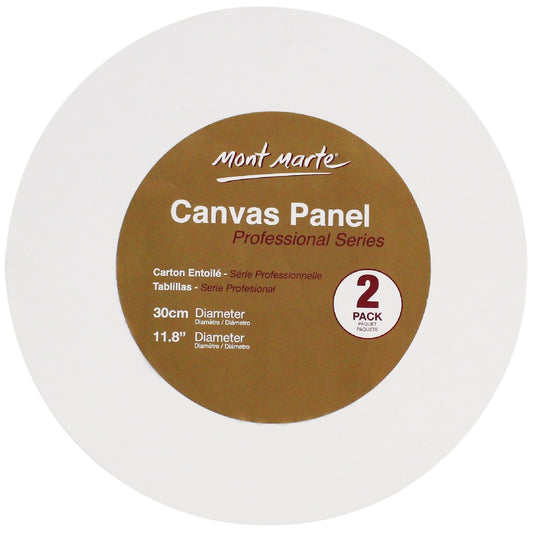 M.M. Canvas Panel 30cm Round 2 Pk