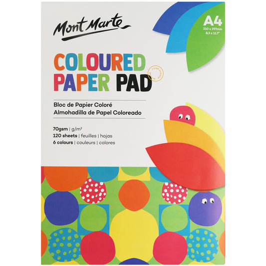 M.M. Coloured Paper Pad A4
