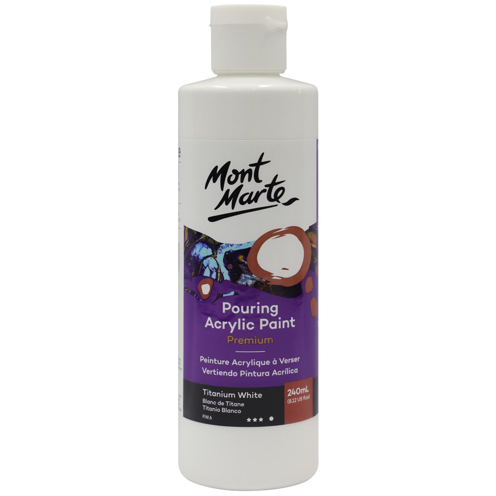 M.M. Pouring Acrylic 240ml - Titanium White