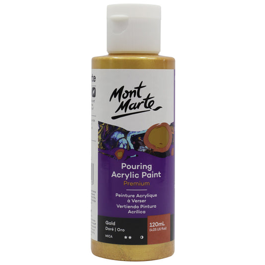 M.M. Pouring Acrylic Paint 120ml - Gold