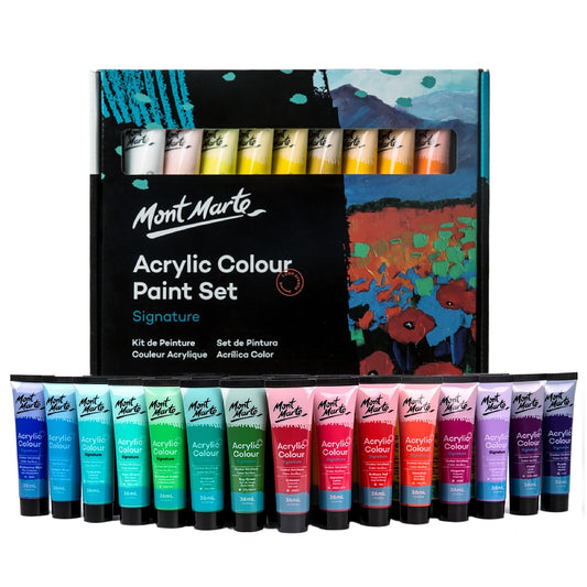 M.M. Acrylic Colour Paint Set 36pc x 36ml