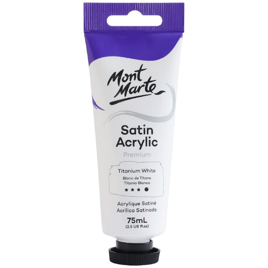 M.M. Satin Acrylic 75ml - Titanium White