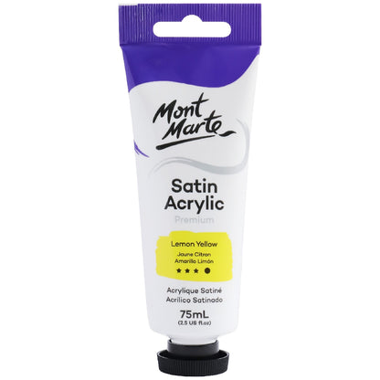 M.M. Satin Acrylic 75ml - Lemon Yellow