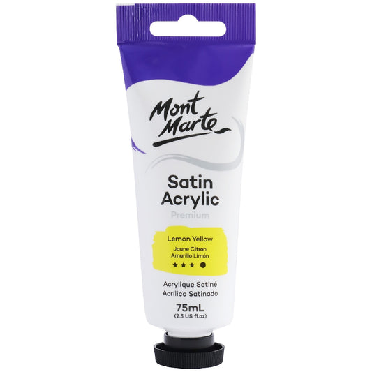 M.M. Satin Acrylic 75ml - Lemon Yellow