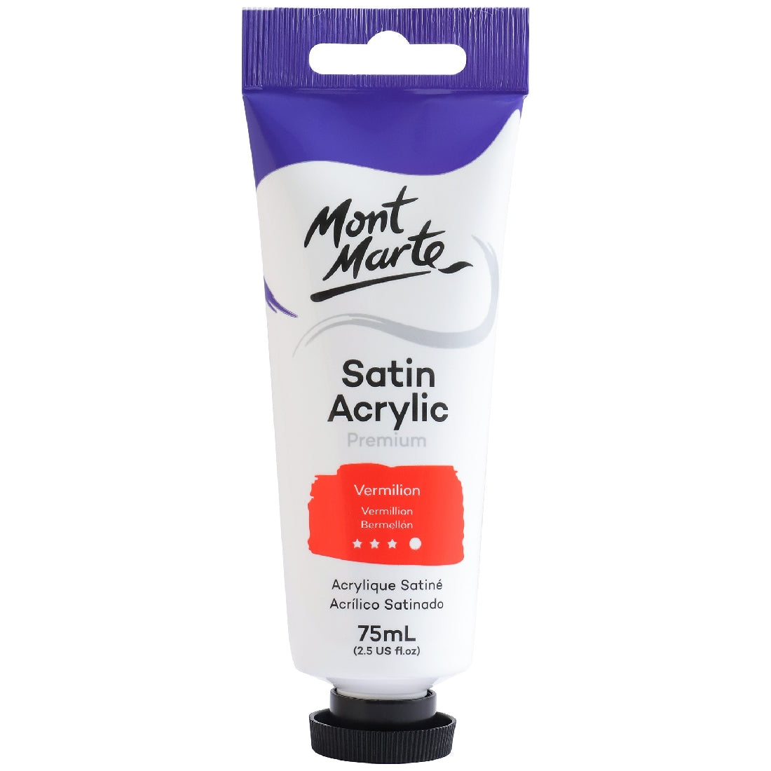 M.M. Satin Acrylic 75ml - Vermilion