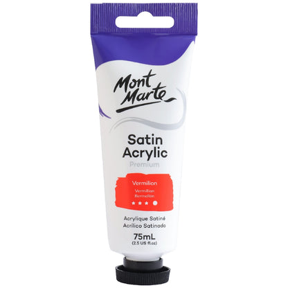 M.M. Satin Acrylic 75ml - Vermilion