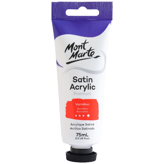 M.M. Satin Acrylic 75ml - Vermilion