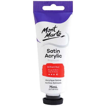 M.M. Satin Acrylic 75ml - Brilliant Red