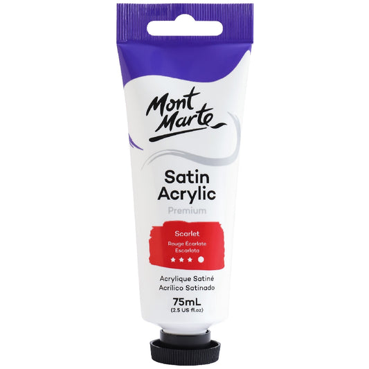 M.M. Satin Acrylic 75ml - Scarlet
