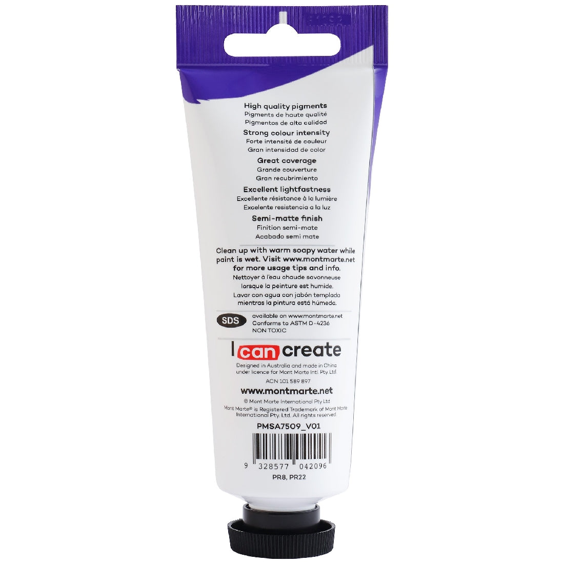 M.M. Satin Acrylic 75ml - Scarlet