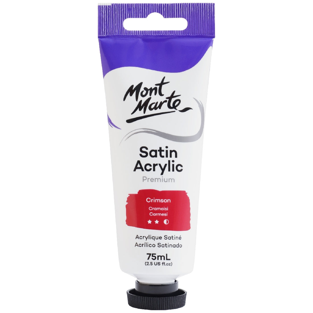 M.M. Satin Acrylic 75ml - Crimson