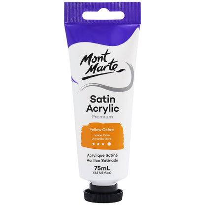 M.M. Satin Acrylic 75ml - Yellow Ochre
