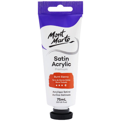 M.M. Satin Acrylic 75ml - Burnt Sienna