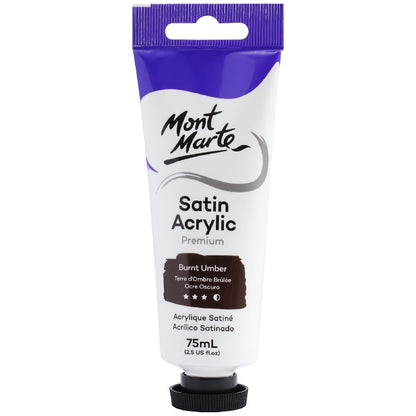 M.M. Satin Acrylic 75ml - Burnt Umber