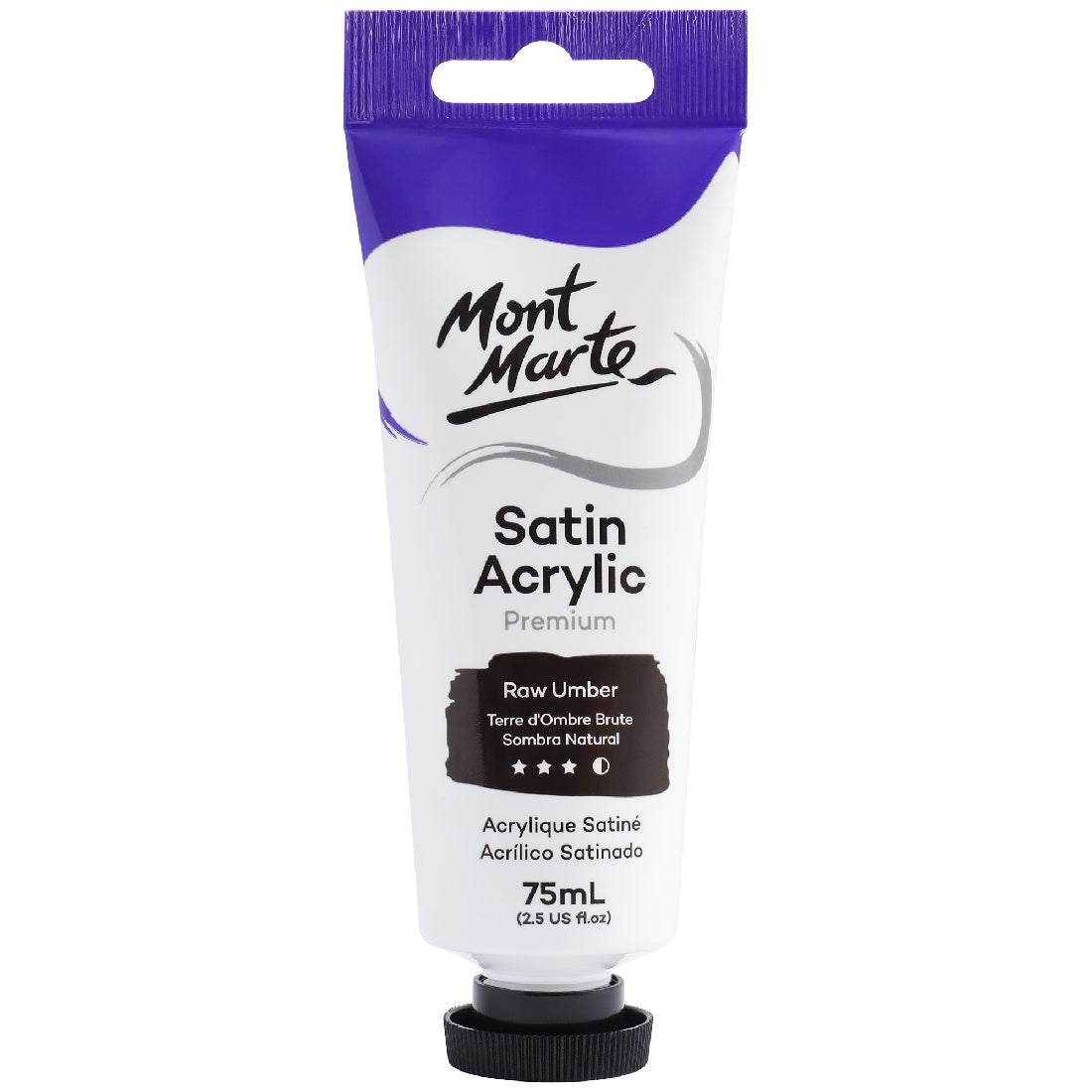 M.M. Satin Acrylic 75ml - Raw Umber