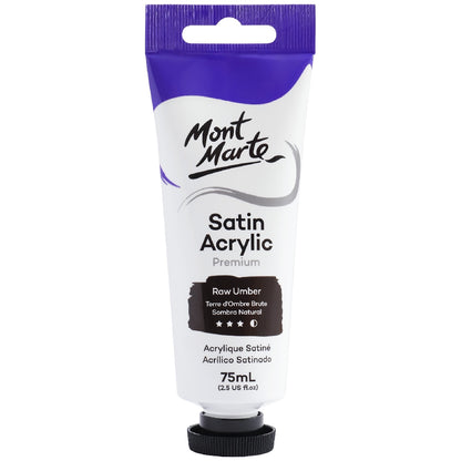 M.M. Satin Acrylic 75ml - Raw Umber