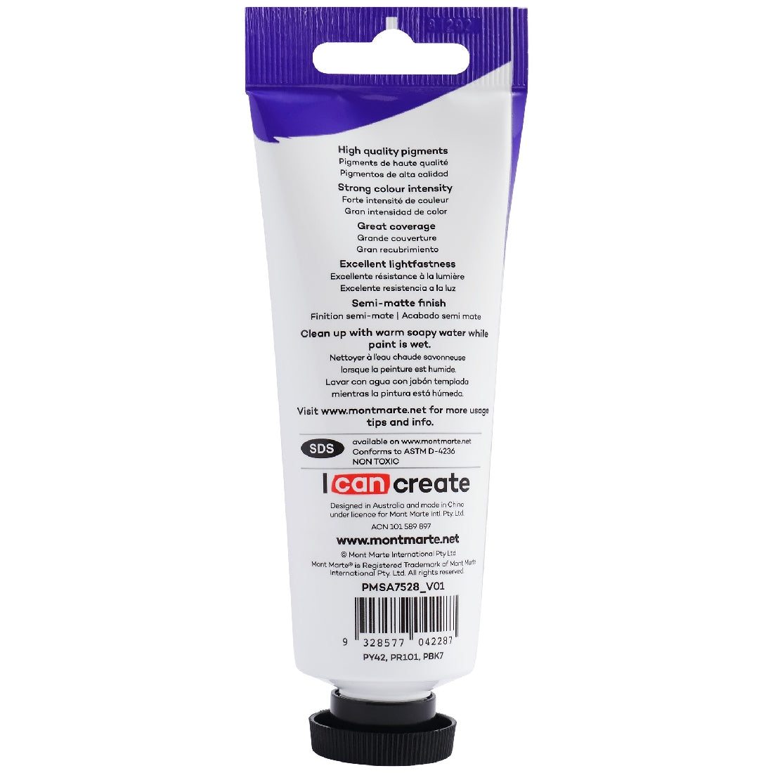 M.M. Satin Acrylic 75ml - Raw Umber