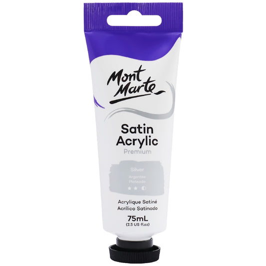 M.M. Satin Acrylic 75ml - Silver
