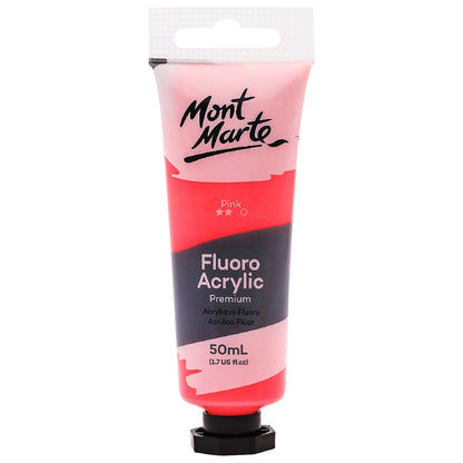 M.M. Fluoro Acrylic Paint 50ml - Pink