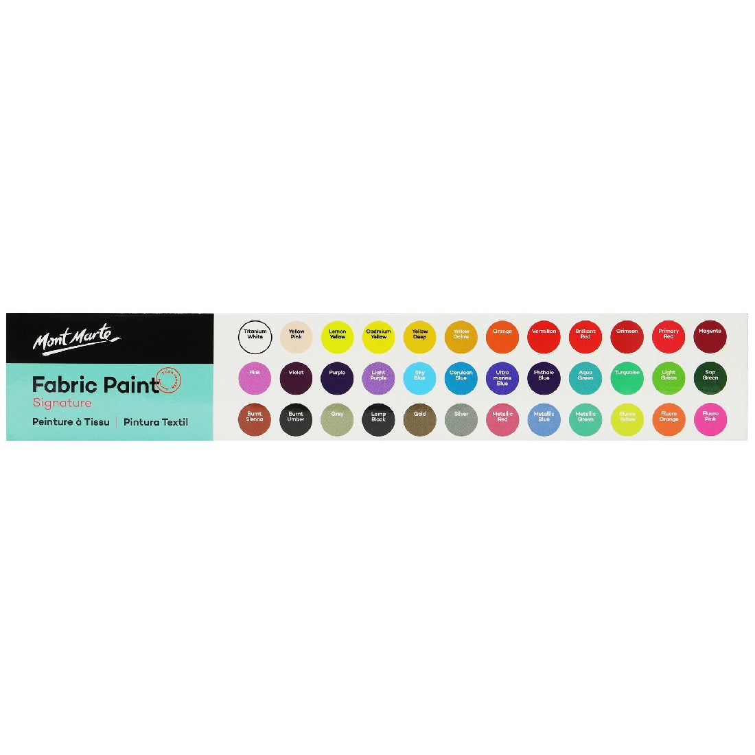 M.M. Fabric Paint Set 36pc X 20ml