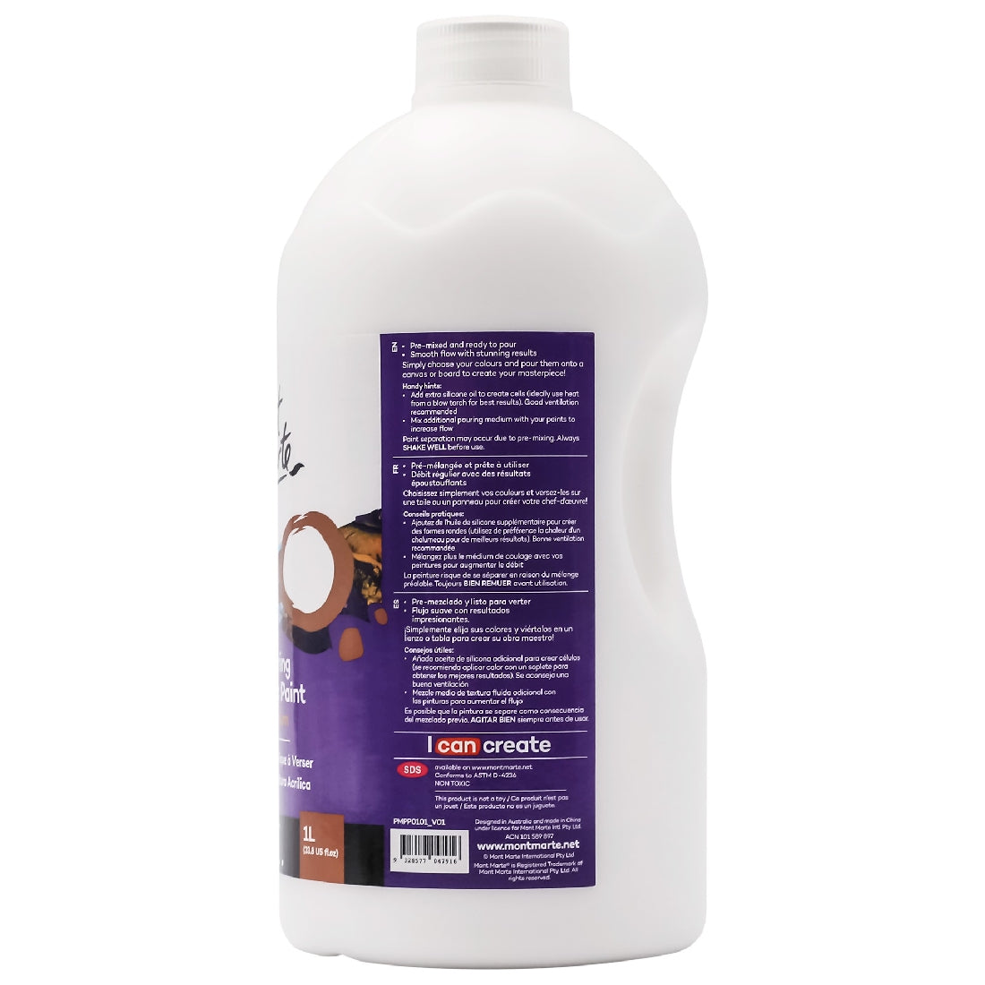 M.M. Pouring Acrylic 1L - Titanium White