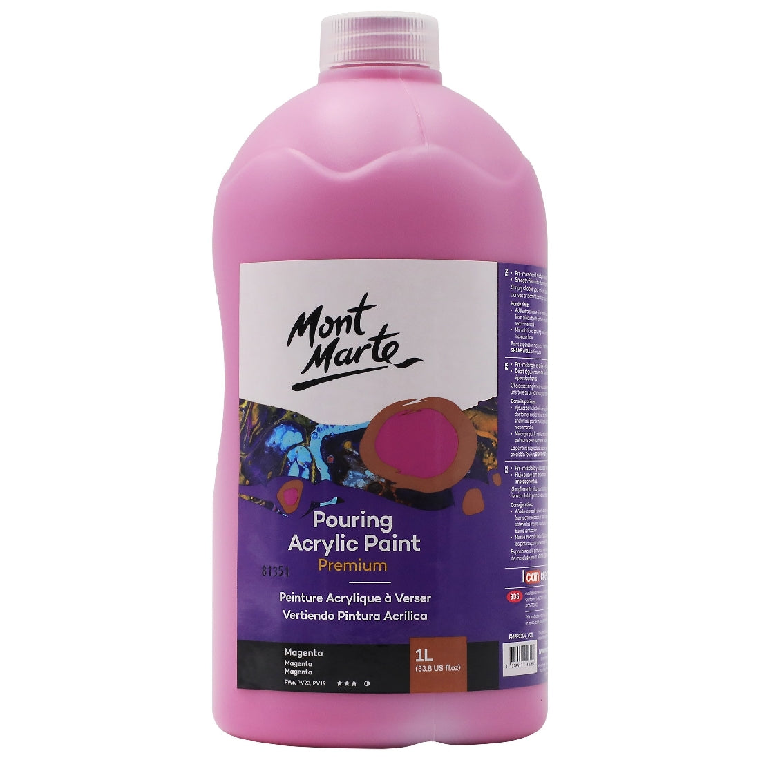 M.M. Pouring Acrylic 1L - Magenta