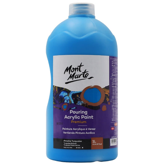 M.M. Pouring Acrylic 1L - Phthalo Turquoise
