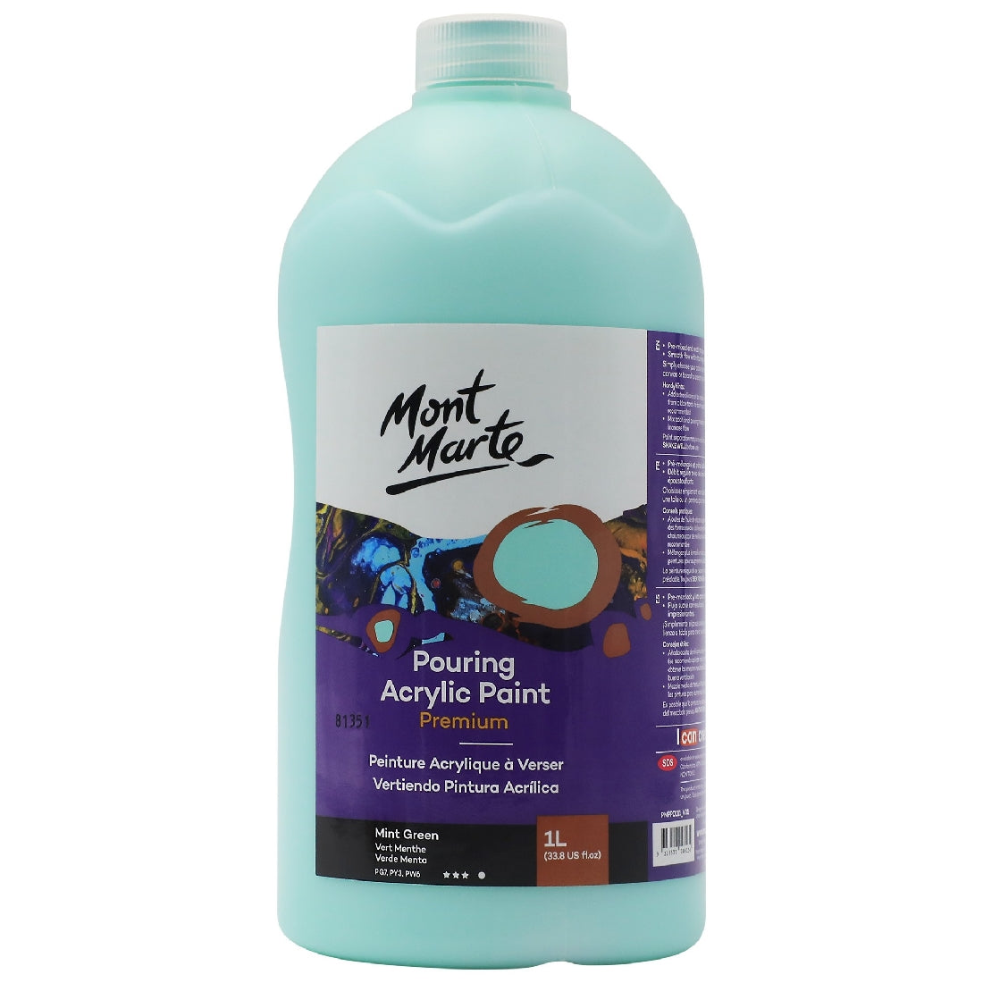 M.M. Pouring Acrylic 1L - Mint Green