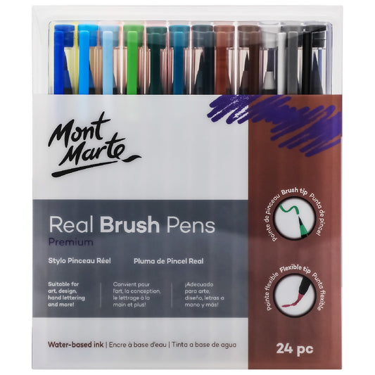 M.M. Real Brush Pens 24pc