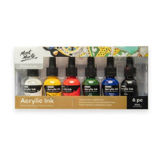 M.M. Acrylic Ink 6pc x 20ml