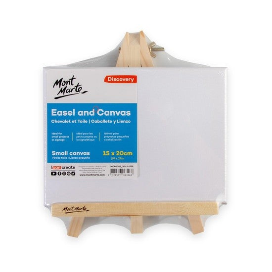 M.M. Easel With Canvas 15x20cm - Small