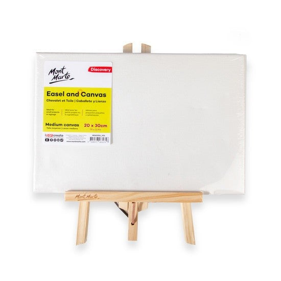 M.M. Easel With Canvas 20x30cm - Medium