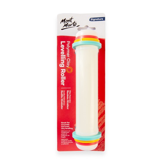 M.M. Polymer Clay Levelling Roller With Bands 20cm