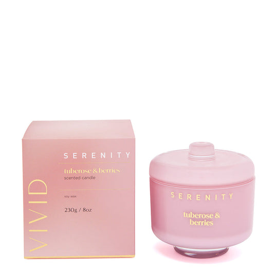 Serenity Vivid Candle 230g Tuberose & Berries