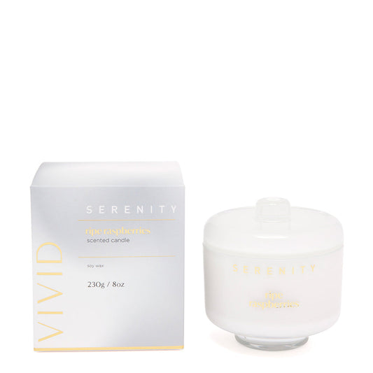 Serenity Home Vivid 230g Candle - Ripe Raspberries