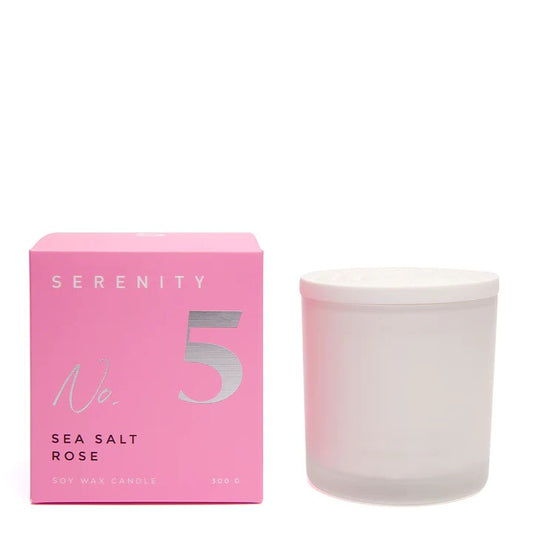 Numbered Coloured Core Candle 300g - Seasalt Rose