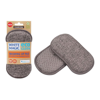 White Magic Eco Cloth Washing Up Pad Charcoal
