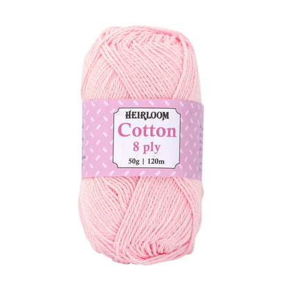 Heirloom Cotton 8ply PINK ROSE