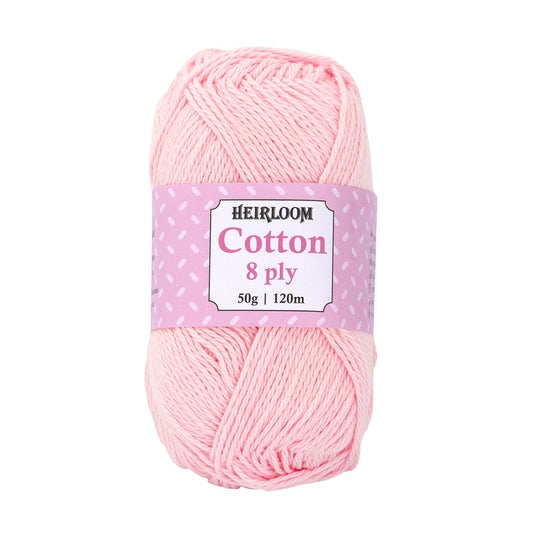 Heirloom Cotton 8ply PINK ROSE