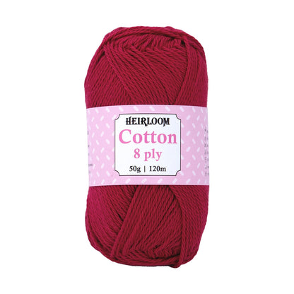Heirloom Cotton 8ply RUBY