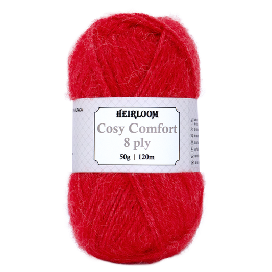 Cosy Comfort 8ply 50g Symphony Red