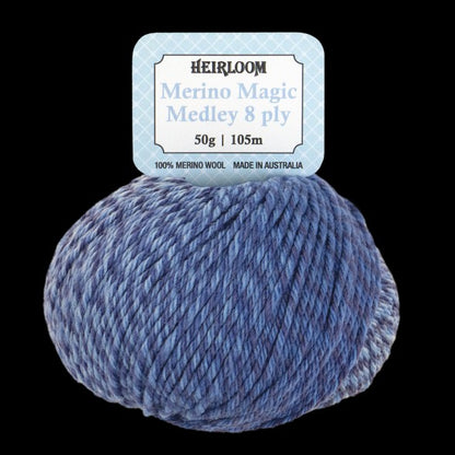 MERINO MAGIC MEDLEY 8Ply 50g INDIGO BLISS